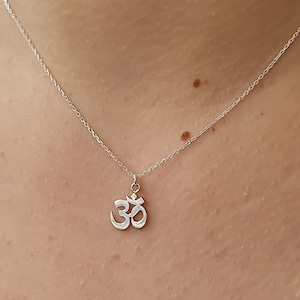 925 Silver Om Necklace: Handmade Spiritual Yoga Jewelry