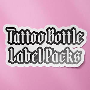 Custom Tattoo Bottle Labels: Waterproof Laminated Stickers