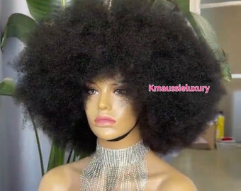 16inch Afro human hair wig