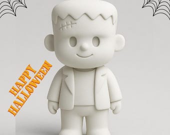 Cute Frankenstein STL File | 3D Printable Halloween Figurine | Spooky Monster 3D Model | Digital Download for Halloween Decoration