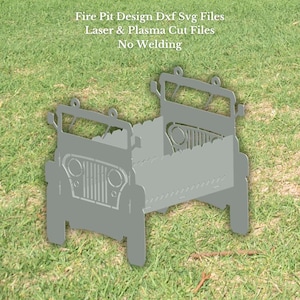 Off-Road Style Fire Pit DXF SVG – Laser Cut 4mm Sheet Metal – Weld-Free Assembly – Flat Pack Outdoor Campfire Pit - Digital Download