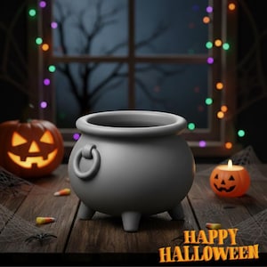 Minimal Hexen Kessel 3D Druck STL Datei: Halloween Dekor (Digitaler Download)