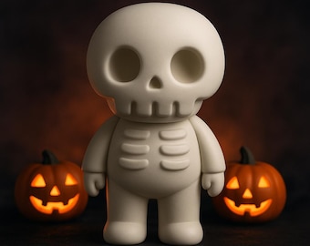 Modelo de esqueleto para impresión 3D / Figura de Halloween imprimible en 3D / Archivo STL de esqueleto espeluznante / Decoración de Halloween / Archivo STL de Halloween