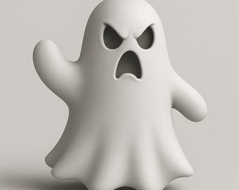 Angry Ghost Figurine STL File | 3D Printable Halloween Model File | Spooky Decor STL File | Digital Download STL