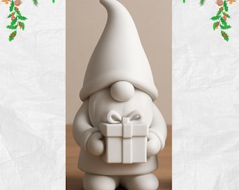 Christmas Gnome STL File: 3D Printable Holiday Decor (Digital Download)