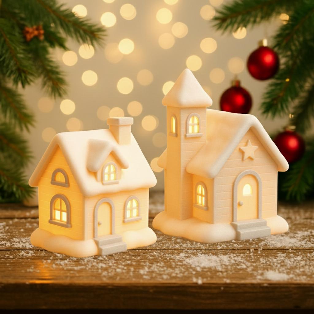 Christmas village set - Etsy México, image size:1024x1024