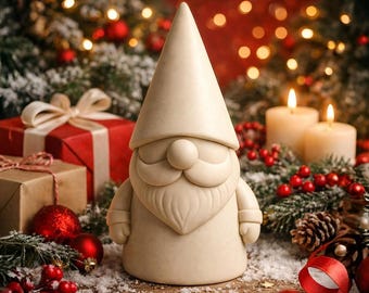 Christmas Gnome STL File – Minimal Nordic Gnome – Holiday Decor Figurine – 3D Printable Gnome File – Digital Download