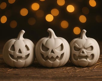 3D Halloween Pumpkin STL Bundle: Jack O'Lantern 3D Print Files (Digital Download)