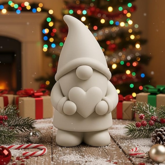 Christmas Gnome STL File: 3D Print Holiday Figurine (Digital Download)