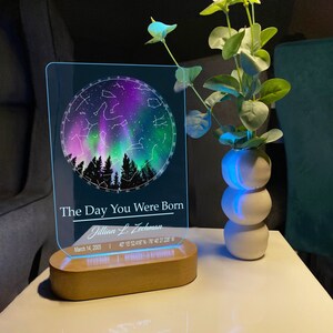 The Day You Were Born Star Map Night Light - Personalized Birthday Gift - 1st 2nd 3rd 13th 16th 18th 21st Birthday Gift - Daughter Birthday