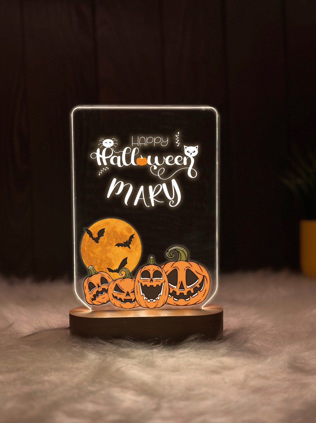 Ghost Bubble Bath Lamp - Cute LED Ghost Night Light With Floating Bubbles, Battery Powered, Color Changing Light For Halloween Decor Or Gift