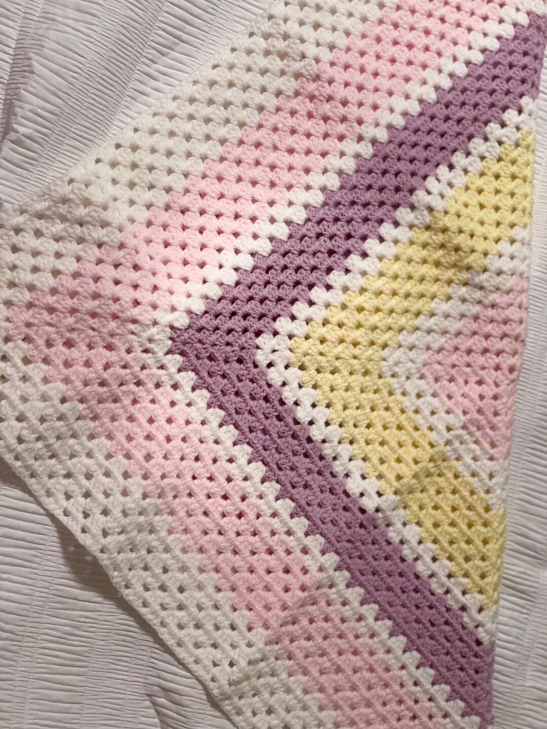 Baby Crocheted Blanket Etsy