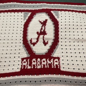 Manta de bebé de Alabama tejida a crochet