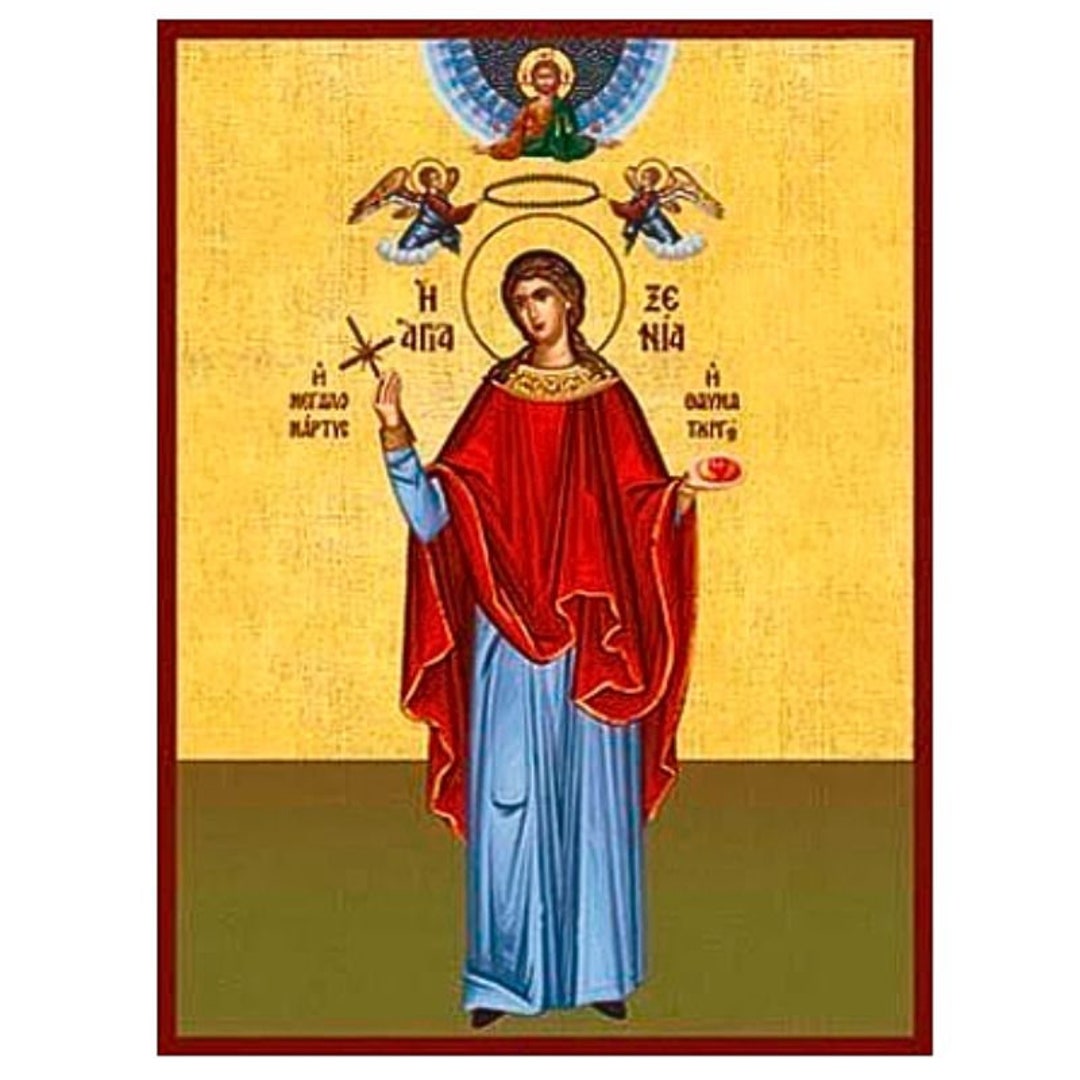 Saint Xenia Handmade Greek Orthodox Icon , Lithography Etsy