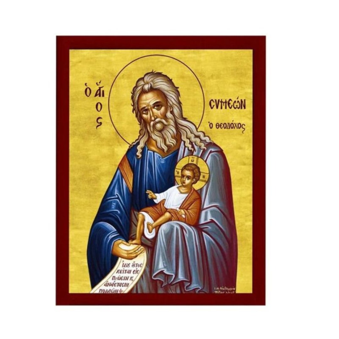 Saint Simeon Icon Handmade Greek Orthodox Icon St Symeon the Etsy