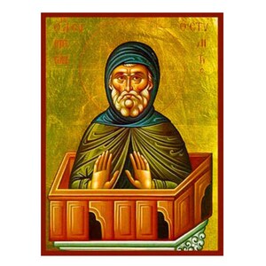 Saint Simeon icon of Stilitis, Handmade Greek Orthodox icon , Byzantine art-Lithography