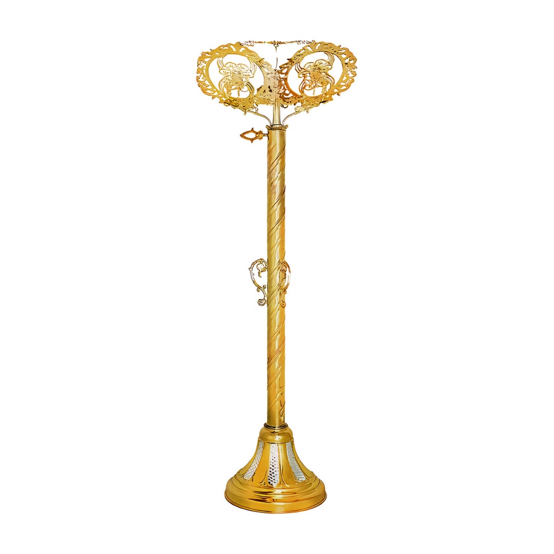 Holly Book Stand Brass Gold Plated and Silver Plated 142cm X 42cm X ...