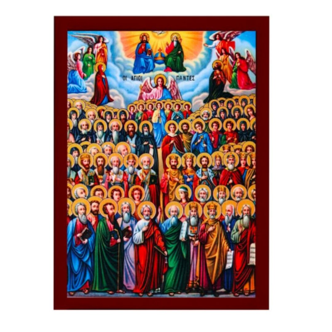 Synaxis of All Saints Iconsaint Pantes Handmade Greek Etsy
