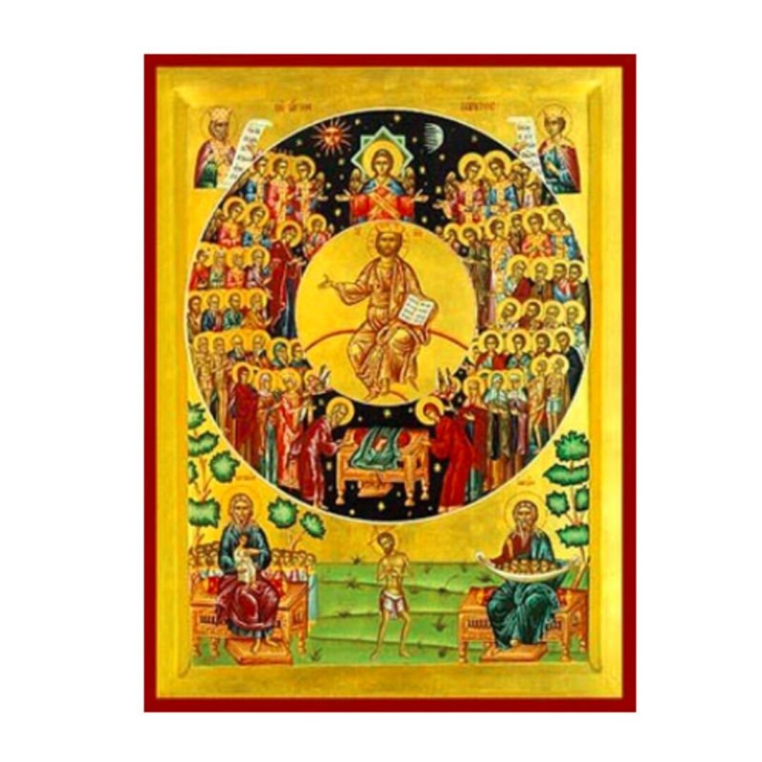 Saints Pantes Handmade Greek Orthodox Icon , Lithography Etsy