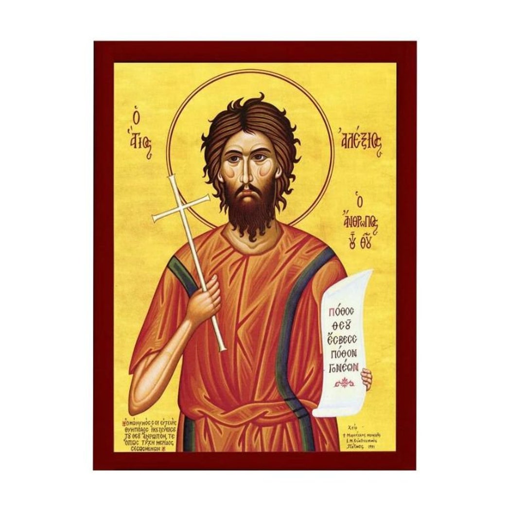 Saint Alexios Icon Handmade Greek Orthodox Icon Saint Alexios - Etsy