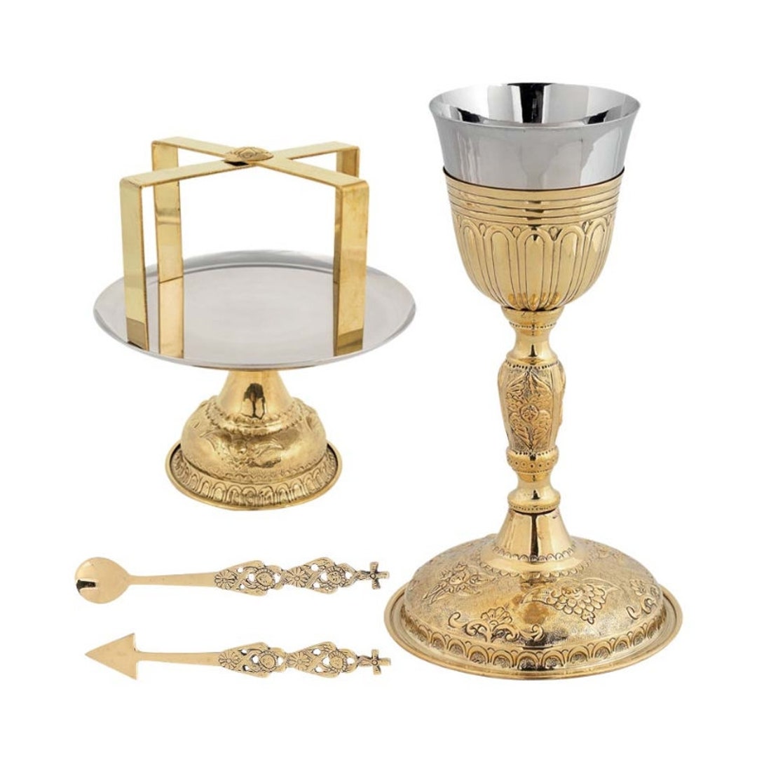 Amazing Big Brass Chalice Set of 5 Items-26cm 250ml - Etsy