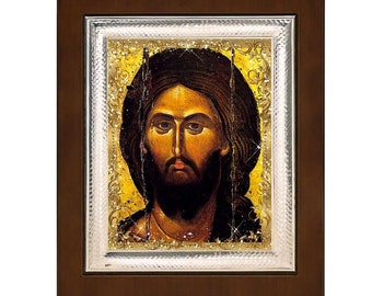 Icon with silver frame 925 ′  Jesus 26,5cm x 21,5cm