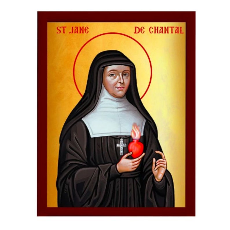 Saint Jane De Chantal Icon Handmade Greek Catholic Orthodox Etsy