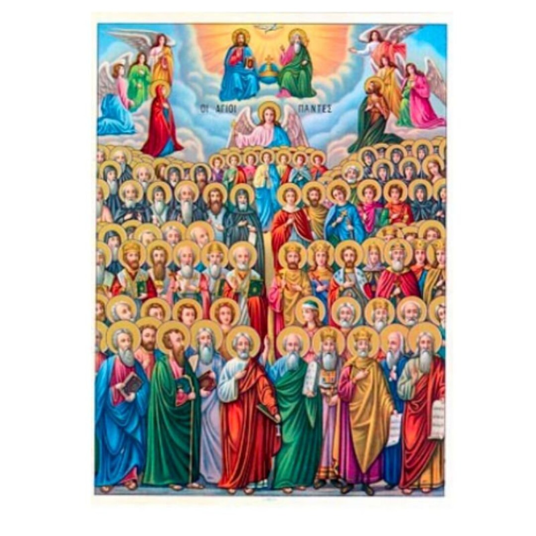 Saints Pantes Handmade Greek Orthodox Icon , Lithography Etsy