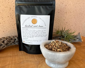 Herbal Root Beer | Organic Soda and Herbal Tea Blend ~ make your own root beer with the organic herbal blend, traditional root beer flavor