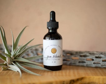 Zen Blend | Organic Herbal Extract ~ herbal tincture, reduce stress, irritability, increase calm, focus, with skullcap