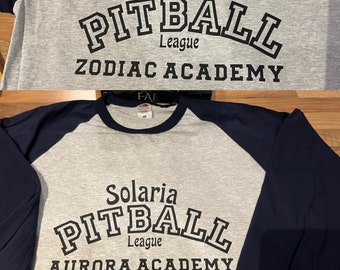 Zodiac Academy & Aurora  PitBall sports tshirt  *Officially licenced merchandise*