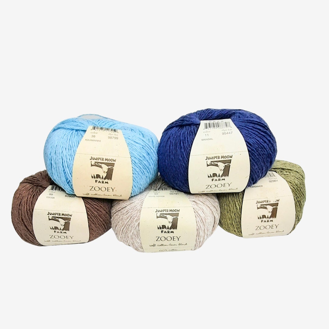 Juniper Moon Farms Zooey Yarn, Cotton Linen Yarn, DK Weight Yarn