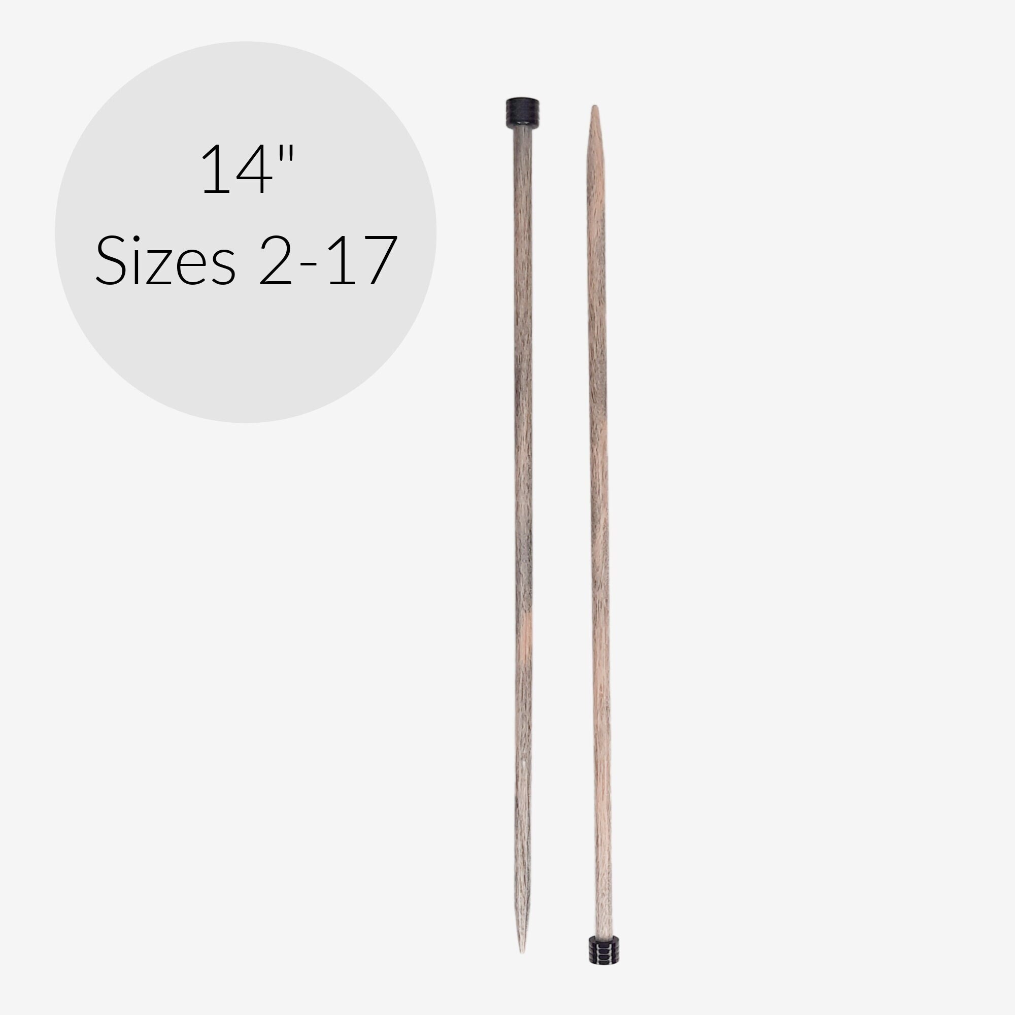 HINZIC 4PCS 14 Inch Bamboo Knitting Needles Straight Single Pointed  Knitting Needle 8MM Knitting Needles for Beginners Women DIY Lover