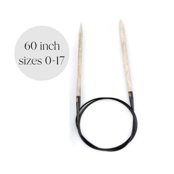 60 Inch Circular Knitting Needles, Lykke Driftwood Circular Needles, Blanket Knitting Needle, Extra Long Circular Needles for Knitting