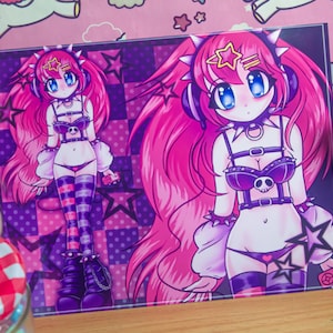 Cute Scenecore girl art print!