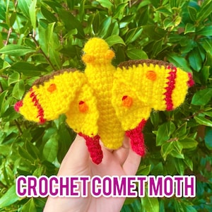 4” Handmade Crochet Comet Moth