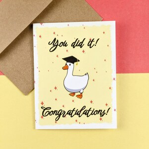 vous l'avez fait | de voeux sur le thème de canard | Cadeau de remise des diplômes pour un ami diplômé Amitié Famille Collège Étudiant universitaire