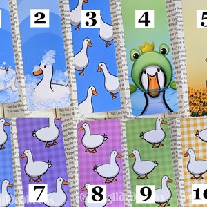 Cute Duck Bookmark | Choose Your Own Bookmark Set | Handmade Double Sided Laminated | Reading Accessories | Cottagecore Gift For Book Lover