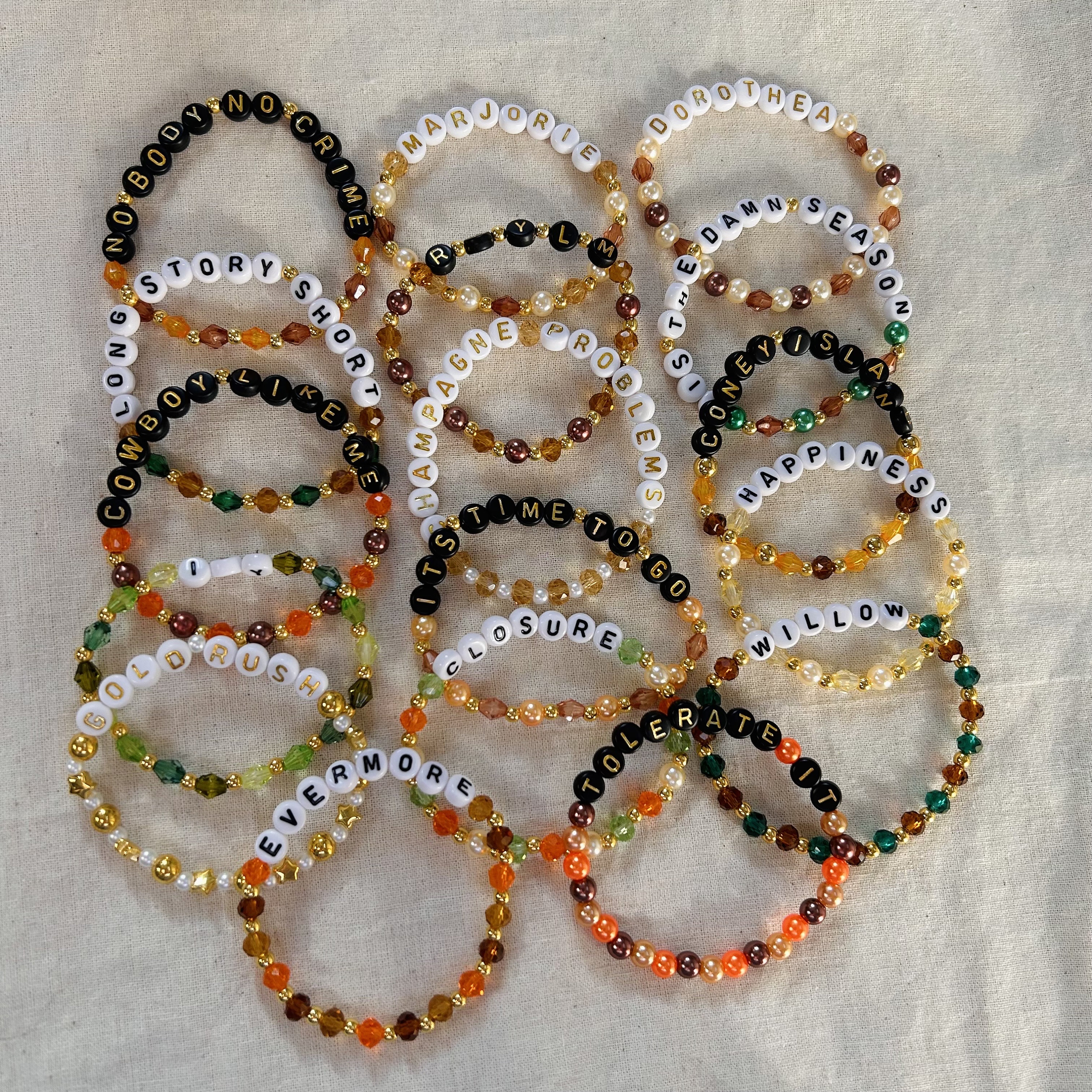 Eras Tour Friendship Bracelets | Evermore Edition - Etsy