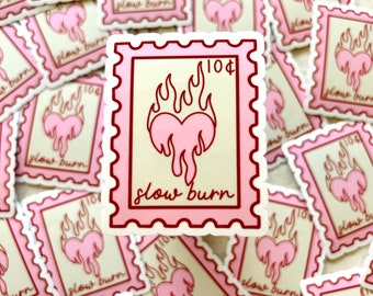 Slow Burn Romance Trope Sticker | Book Sticker