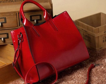Luxury Patent Leather Handbags For Women - High Quality Top Handle Bags - Ladies Summer Handbags - Punk Designer Handbag - Minimalist Bags