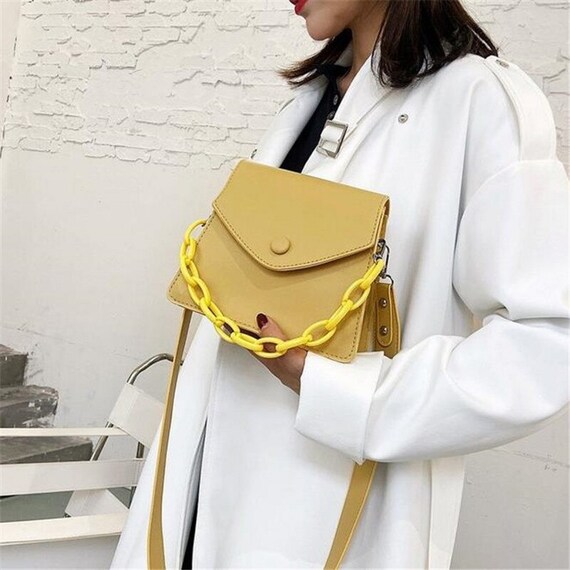 Thick Chain Small Bags for Women High Quality PU Leather Bags