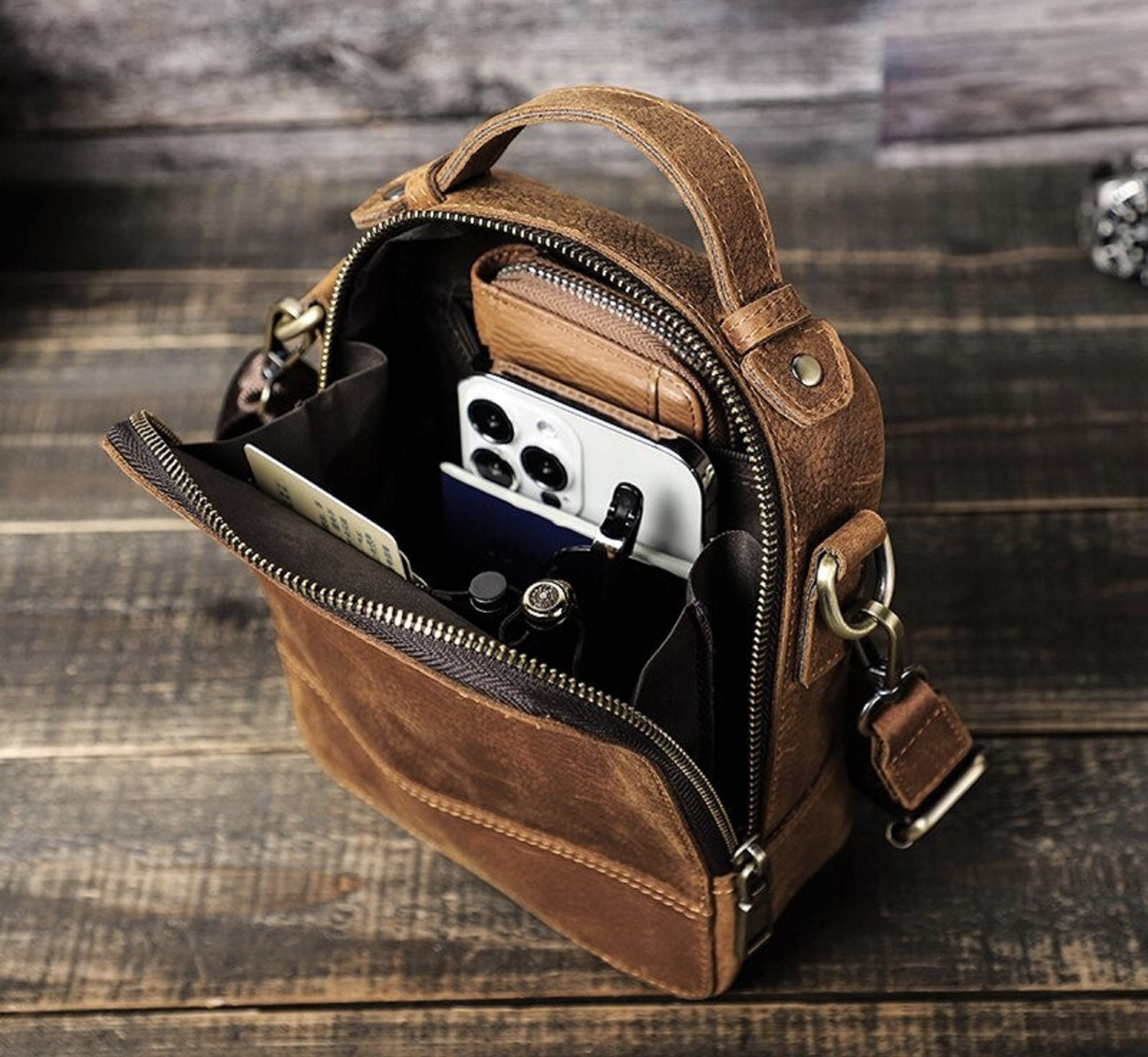 DIENQI Top Quality Wallet Men Money Bag Mini Purse Male Vintage