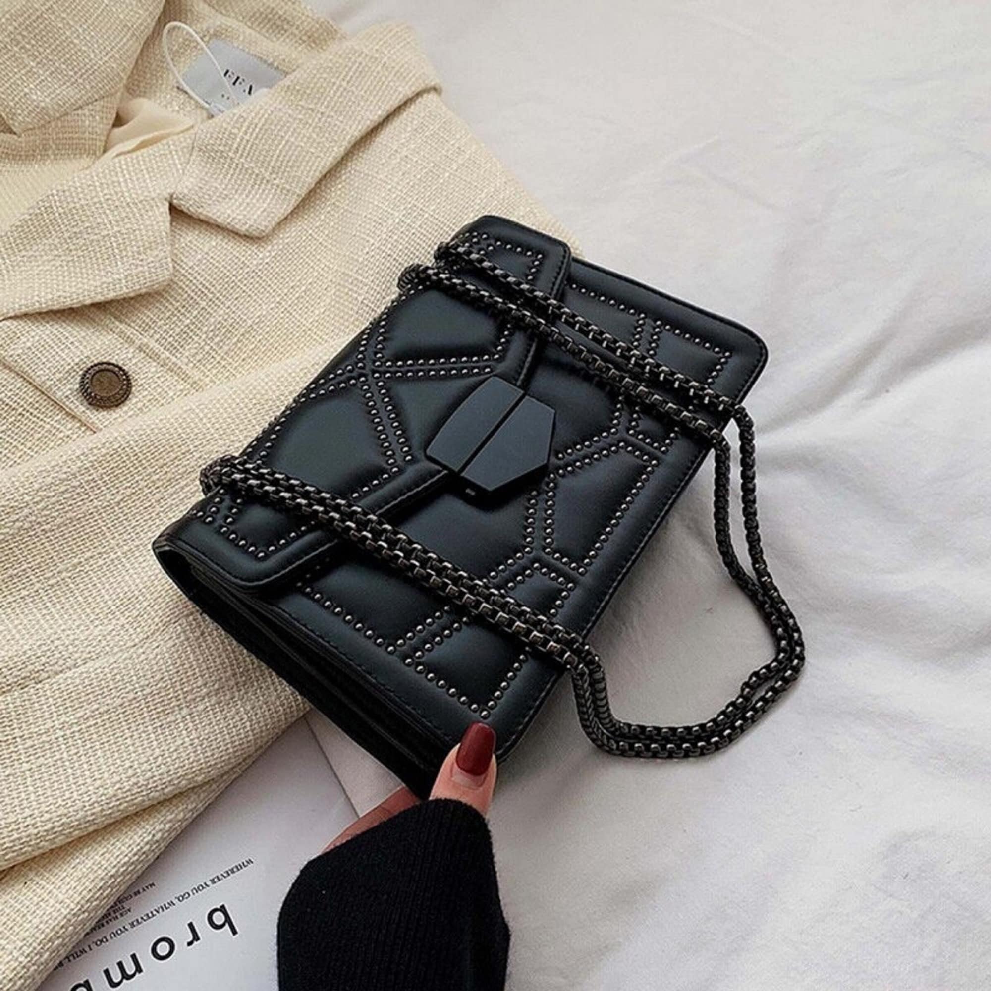 High Quality Women PVC Handbags Fashion Ladies Shoulder Bag Luxury Designer  Crossbody Bags for Women Small Rivet Messenger Bags