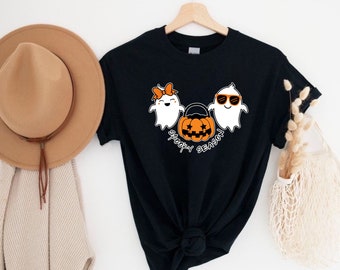 T-shirt di Halloween, T-shirt spettrale, Tshirt strega, Regalo per Halloween, T-shirt fantasma, T-shirt carina, Migliore camicia di Halloween, Halloween carino