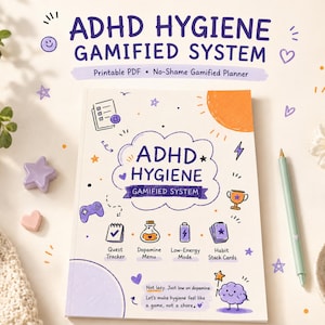 ADHD-hygienplanerare, gamifierad självvård utskrivbar för exekutiv dysfunktion