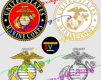 U.S.M.C Emblem, United States Marine Corps SVG, EPS, PNG. [ all layered cut and print file]