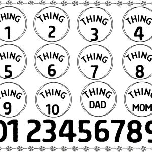 Thing 2  SVG Cut File, Thing Dad Svg,,Thing Mom Svg,Thing Svg File for Cricut,Thing Silhouette, With Editable Design Cut File,Cricut