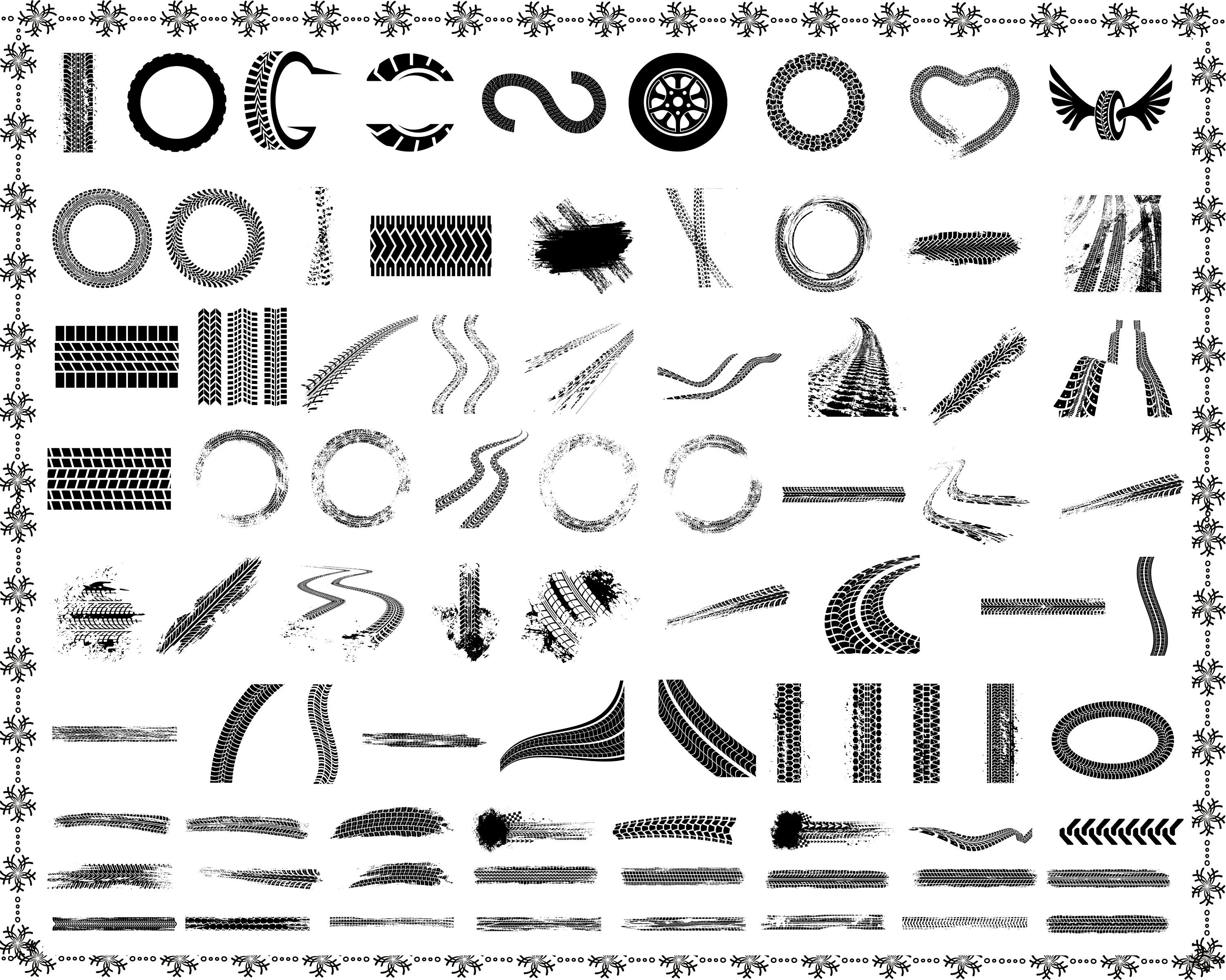 Tire Tracks Svg,tire Tread Svg,off Road,tire Track,car Tire,cut File