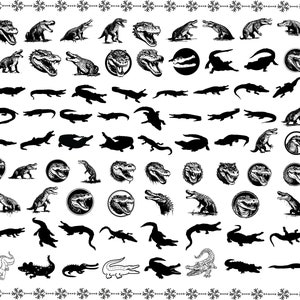 Krokodil SVG, Krokodil SVG, Krokodil Clipart, Dateien für Cricut, Krokodil Schnittdateien, Krokodil Dxf, Png, Eps, svg, Pdf